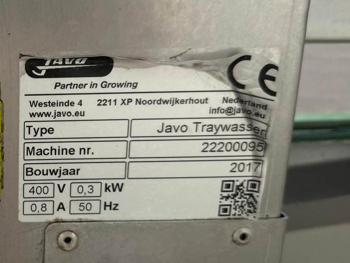 Javo Tray Cleaner Машина для мойки подносов с внешним насосом