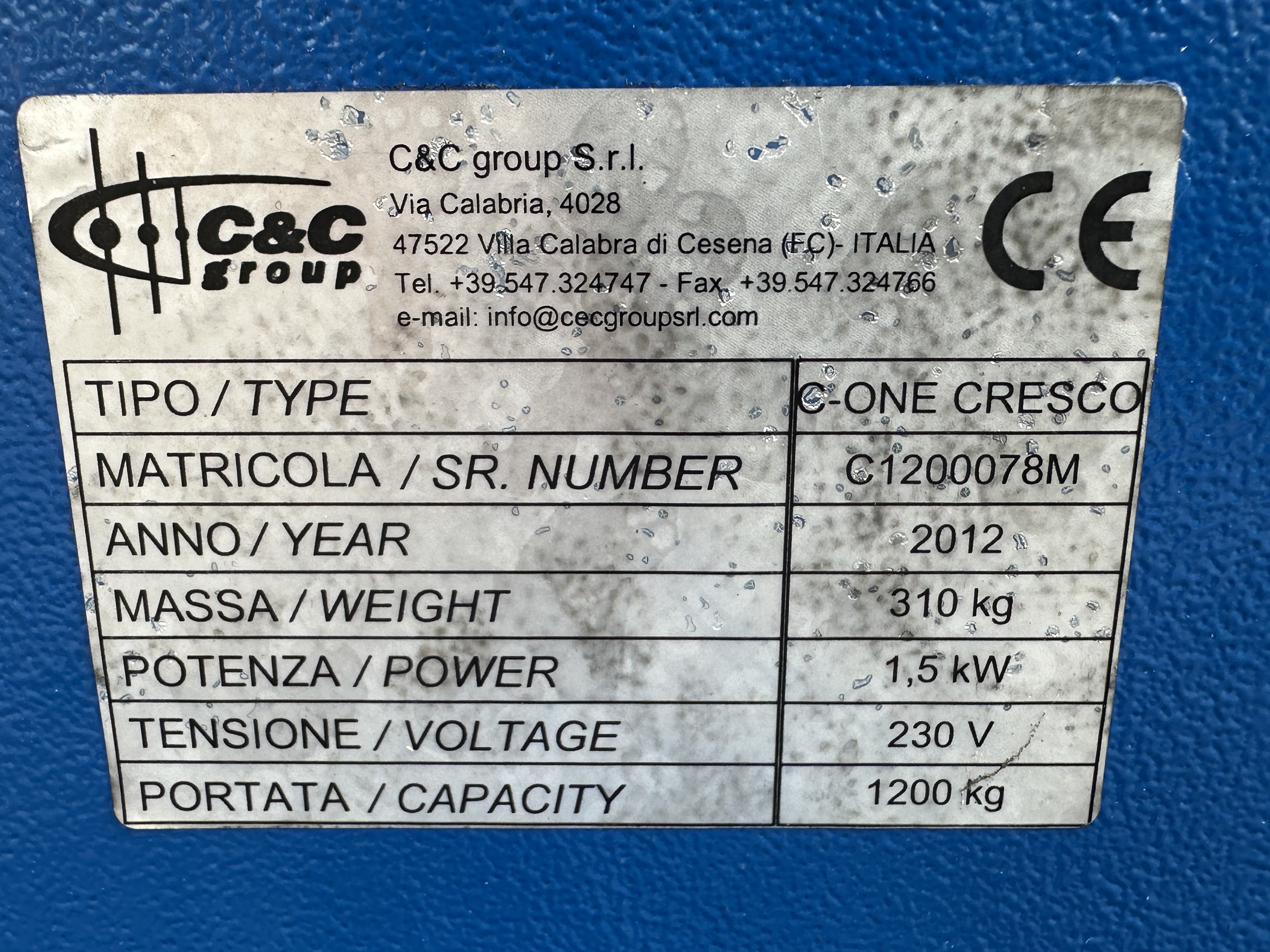 C&C Group C-ONE CRESCO Паллетоупаковщик 230 Вольт