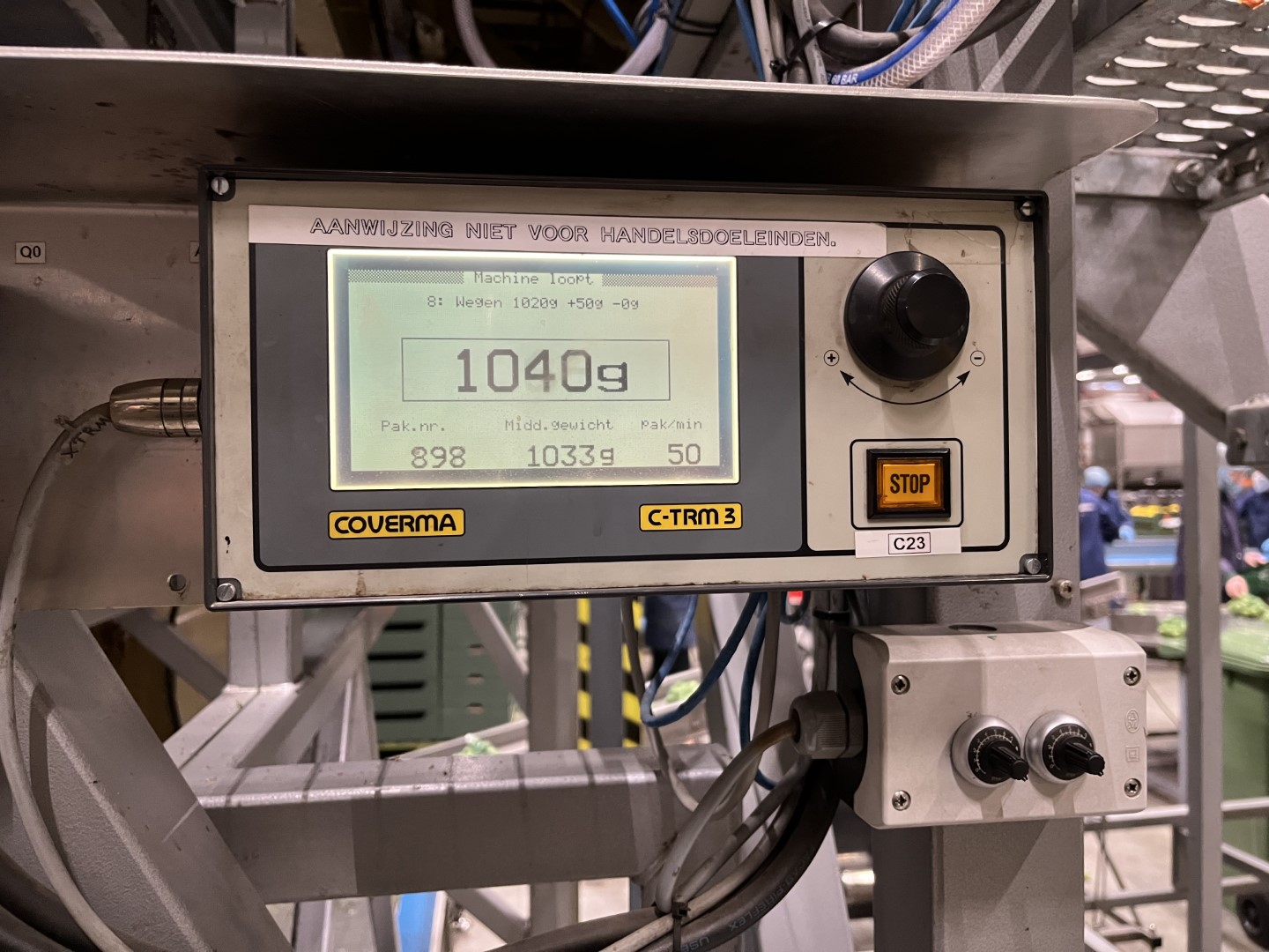 Affeldt weighing machine with C-Pack net clipper