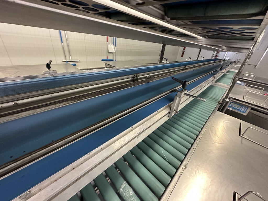 Martin Stolze combi conveyor Производственная и упаковочная линия с 11 рабочими столами Marco с весами