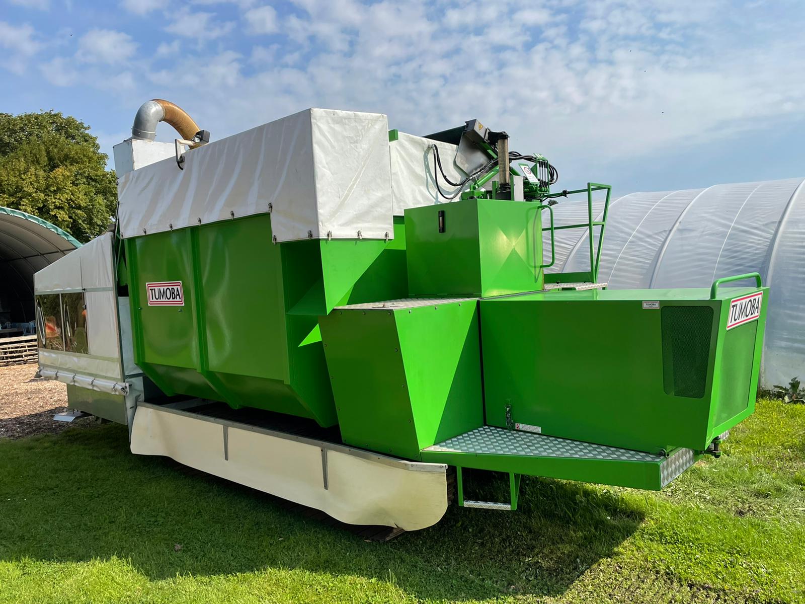 Tumoba SP3 harvester for Brussels sprouts with 3 rows