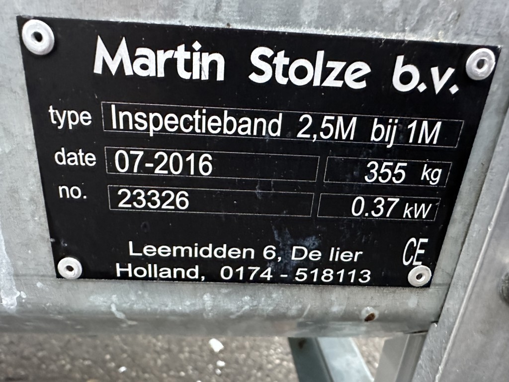 Martin Stolze Валковый инспекционный конвейер 250 х 100 см