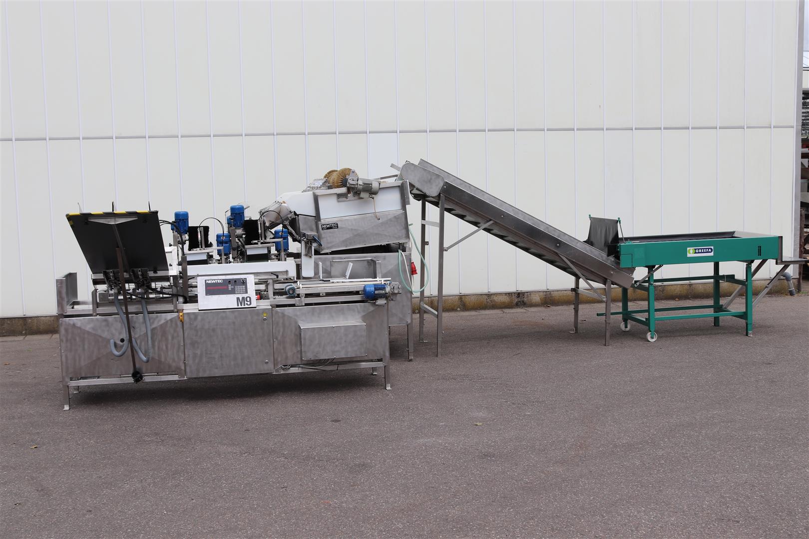Многоголовочный весовой дозатор Newtec 2009A с машиной для наполнения корзин NBM61A