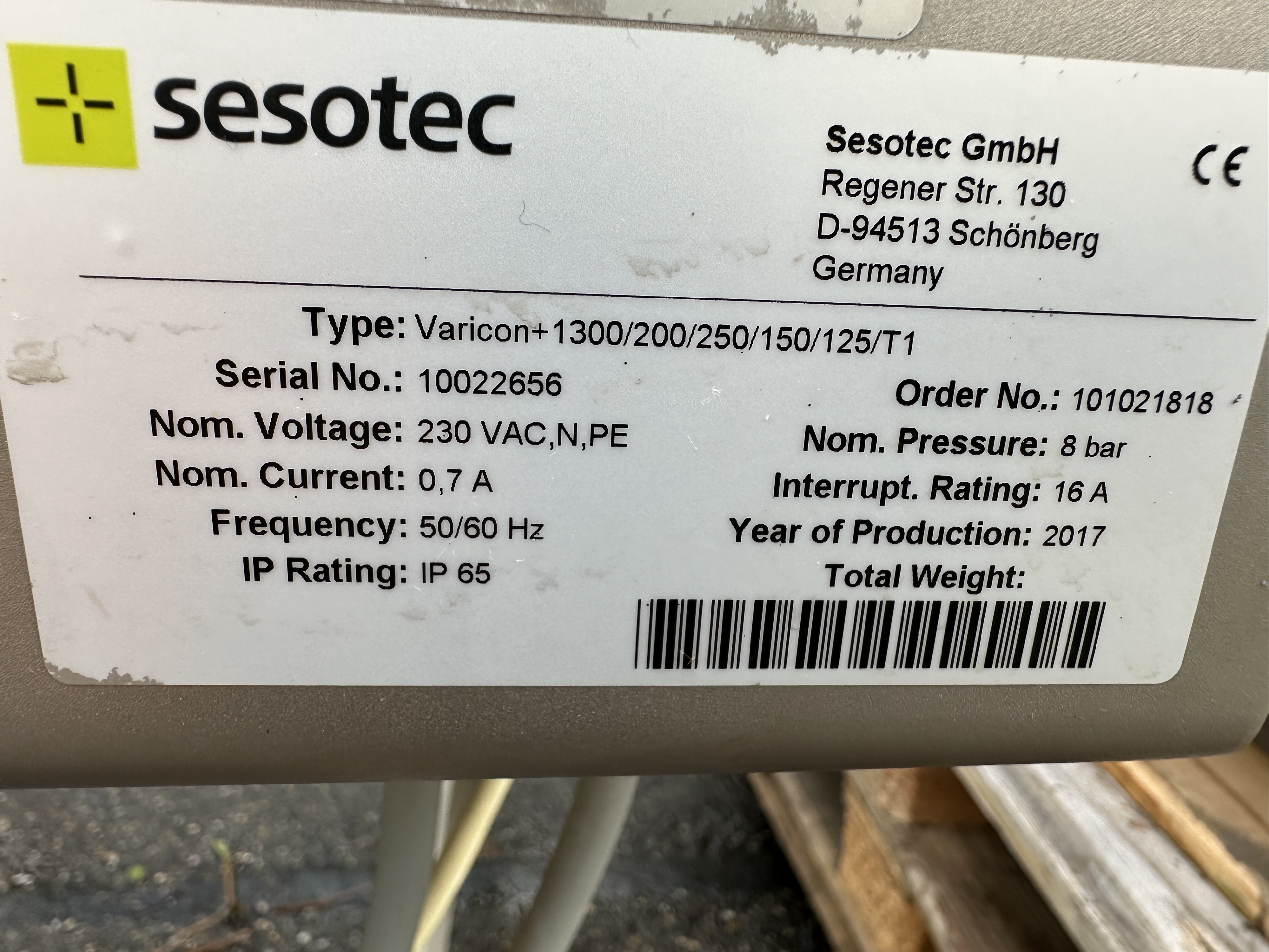 Bizerba Sesotec Varicon +1300/200/250/150/125/T1 Металлодетектор с воздуходувкой
