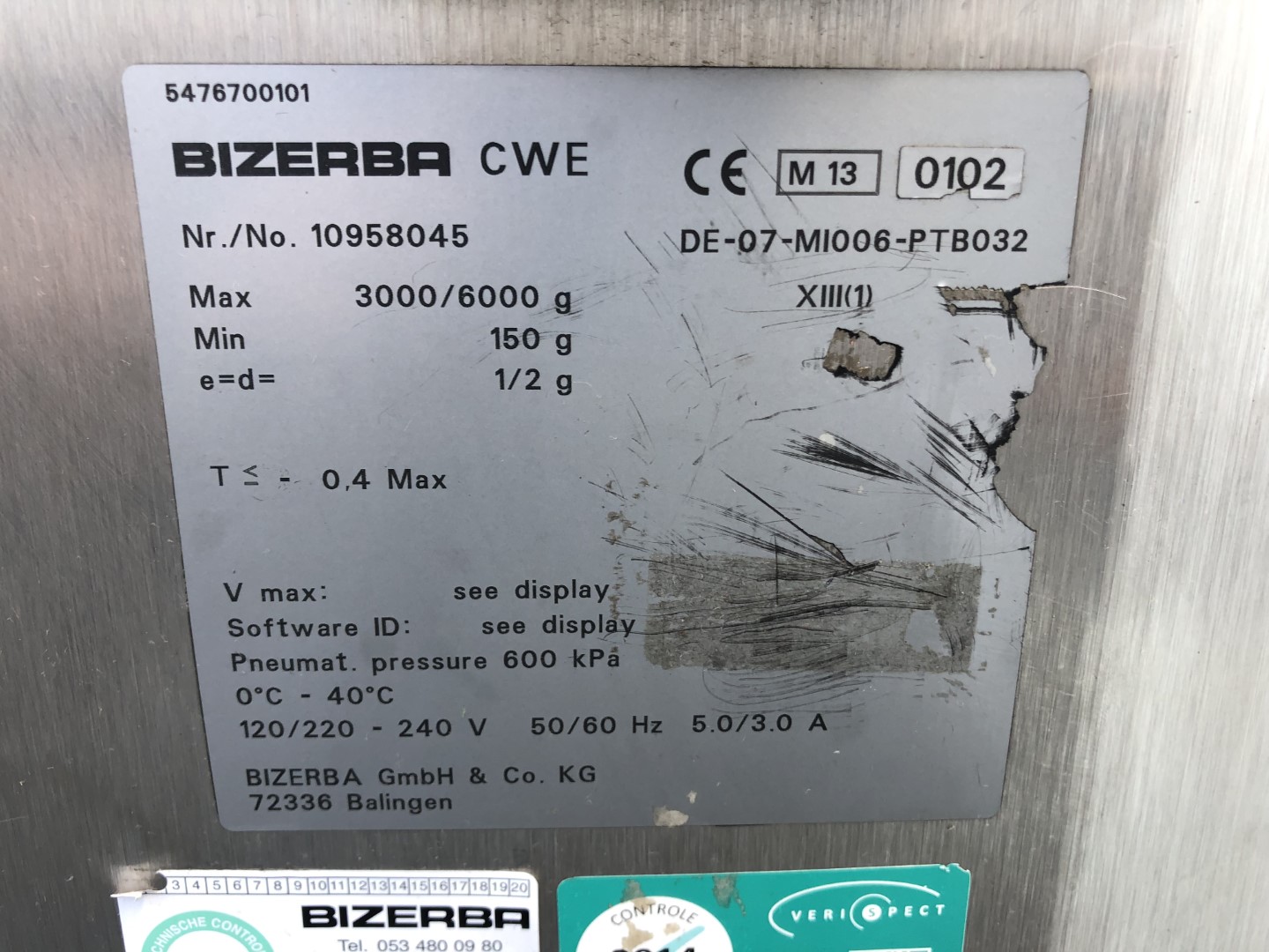 ����������� ���� Bizerba CWE