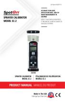 ���������� � �������� ����������� SPOTON� SPRAYER CALIBRATOR SC-2 � ���������� ��� ������� ��� ���������� �� ������������