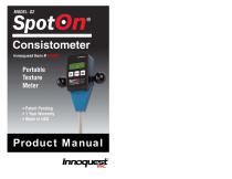 ���������� ��� ����� SPOTON� CONSISTOMETER �������� ���������� � ������������ ������